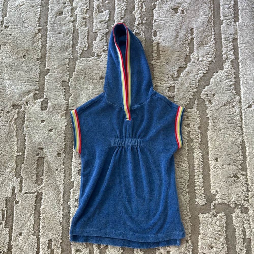 Blue toddler swim cover up
